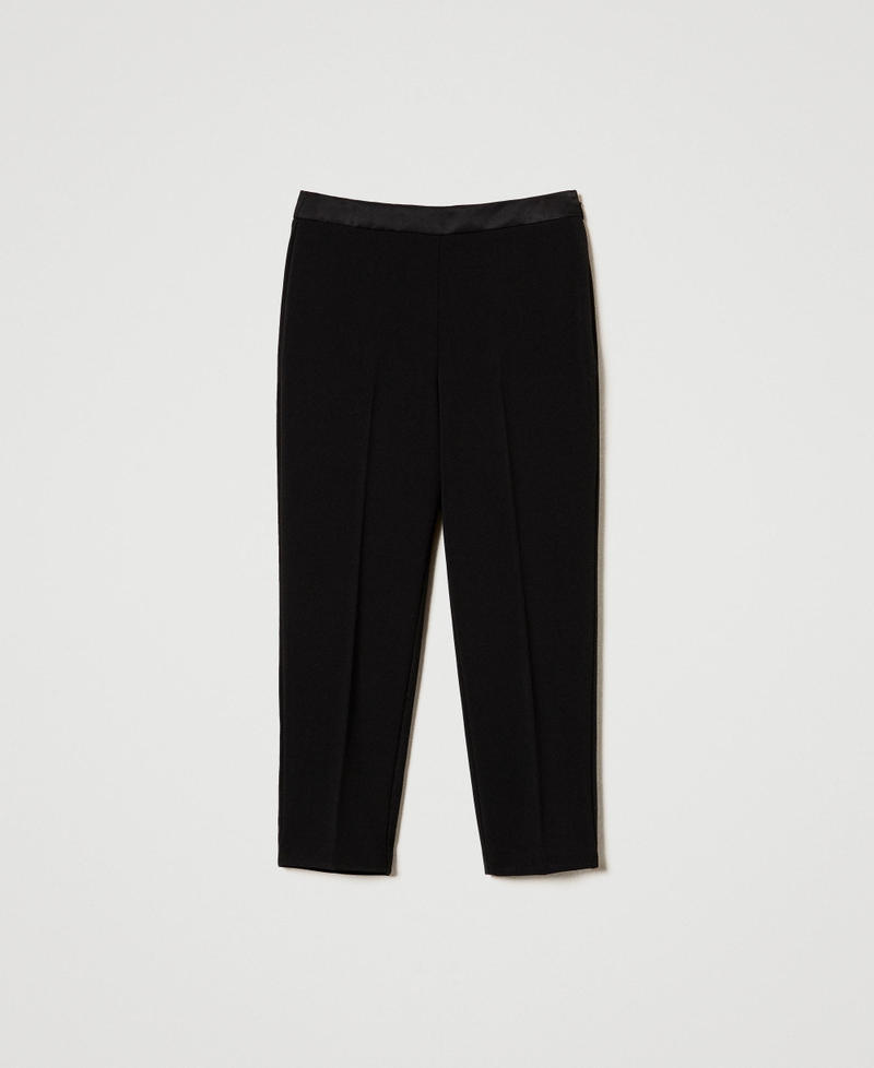 Flannel cigarette trousers Black Girl 242GJ2112_00006_S0