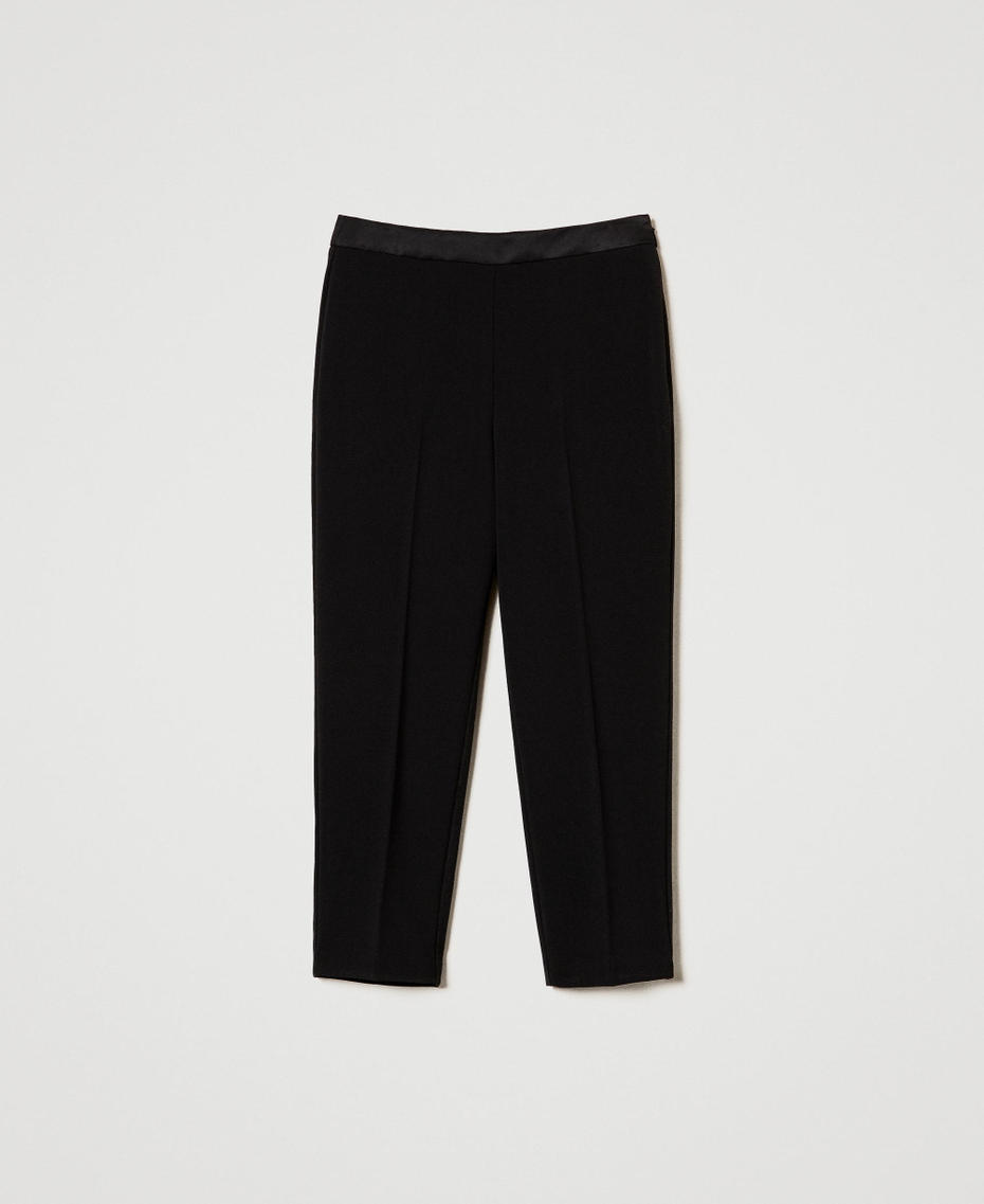 Flannel cigarette trousers Black Girl 242GJ2112_00006_S0