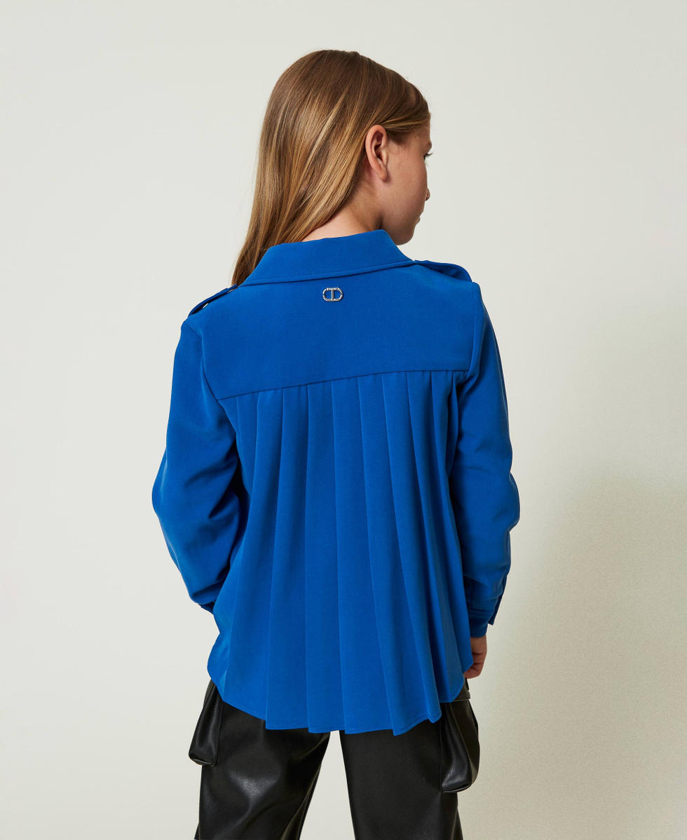 Flannel overshirt "Surf&rdquo; Blue Girl 242GJ211B_05865_03