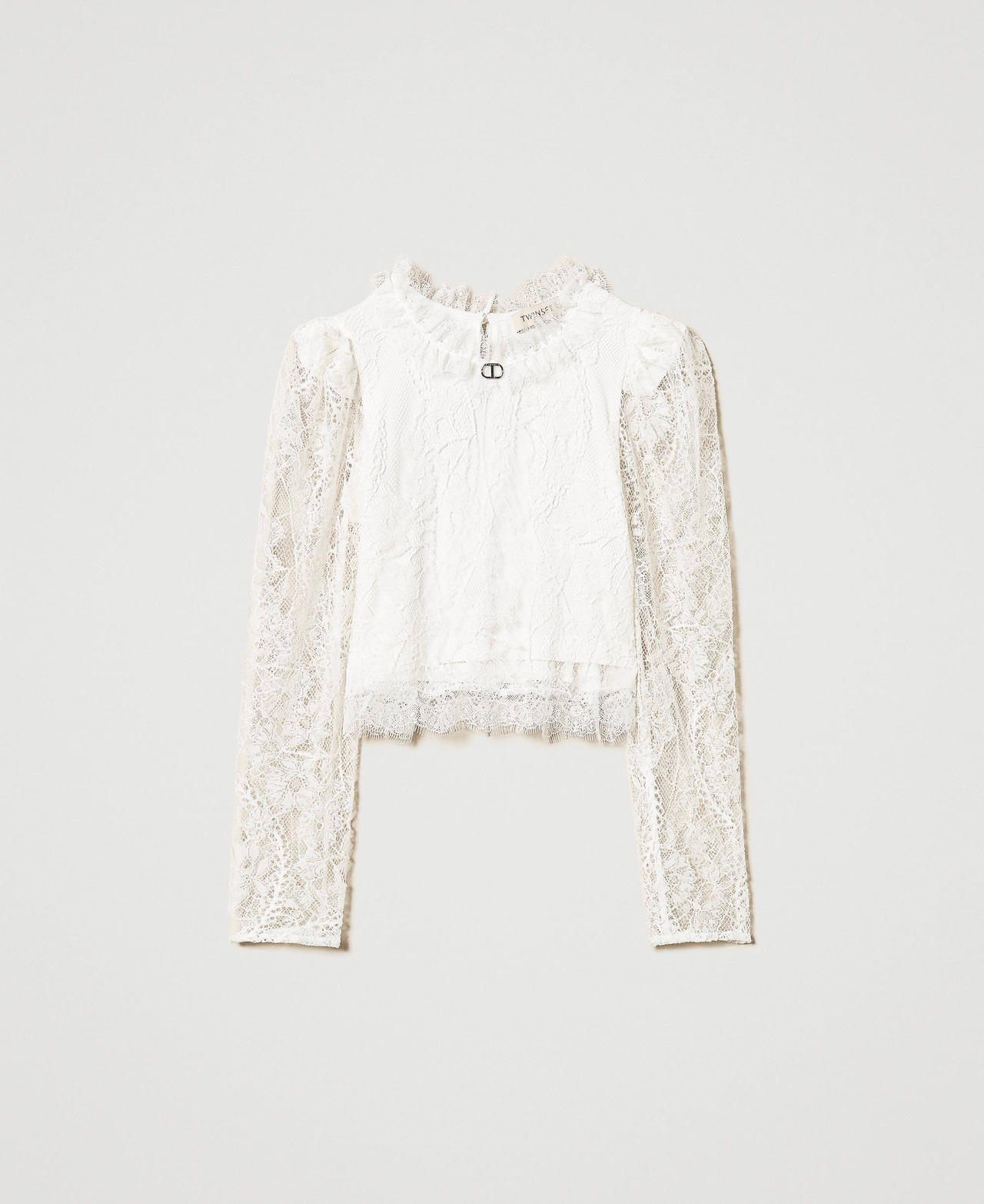 Valenciennes lace blouse Off White Girl 242GJ2120_00526_0S