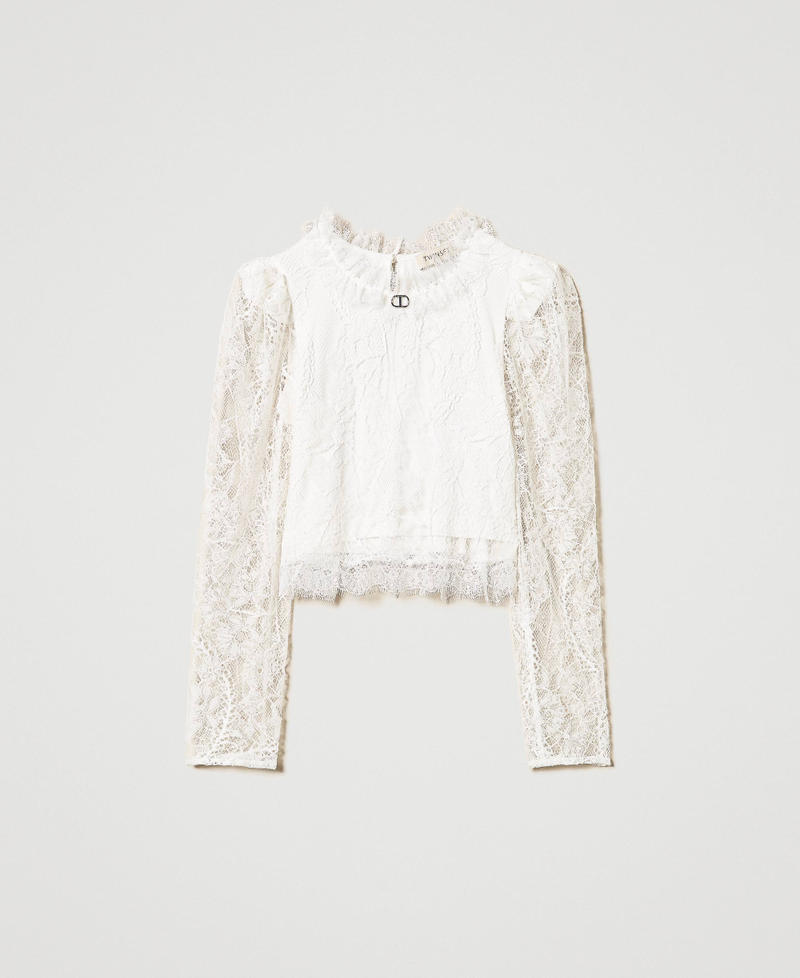 Valenciennes lace blouse Off White Girl 242GJ2120-0S