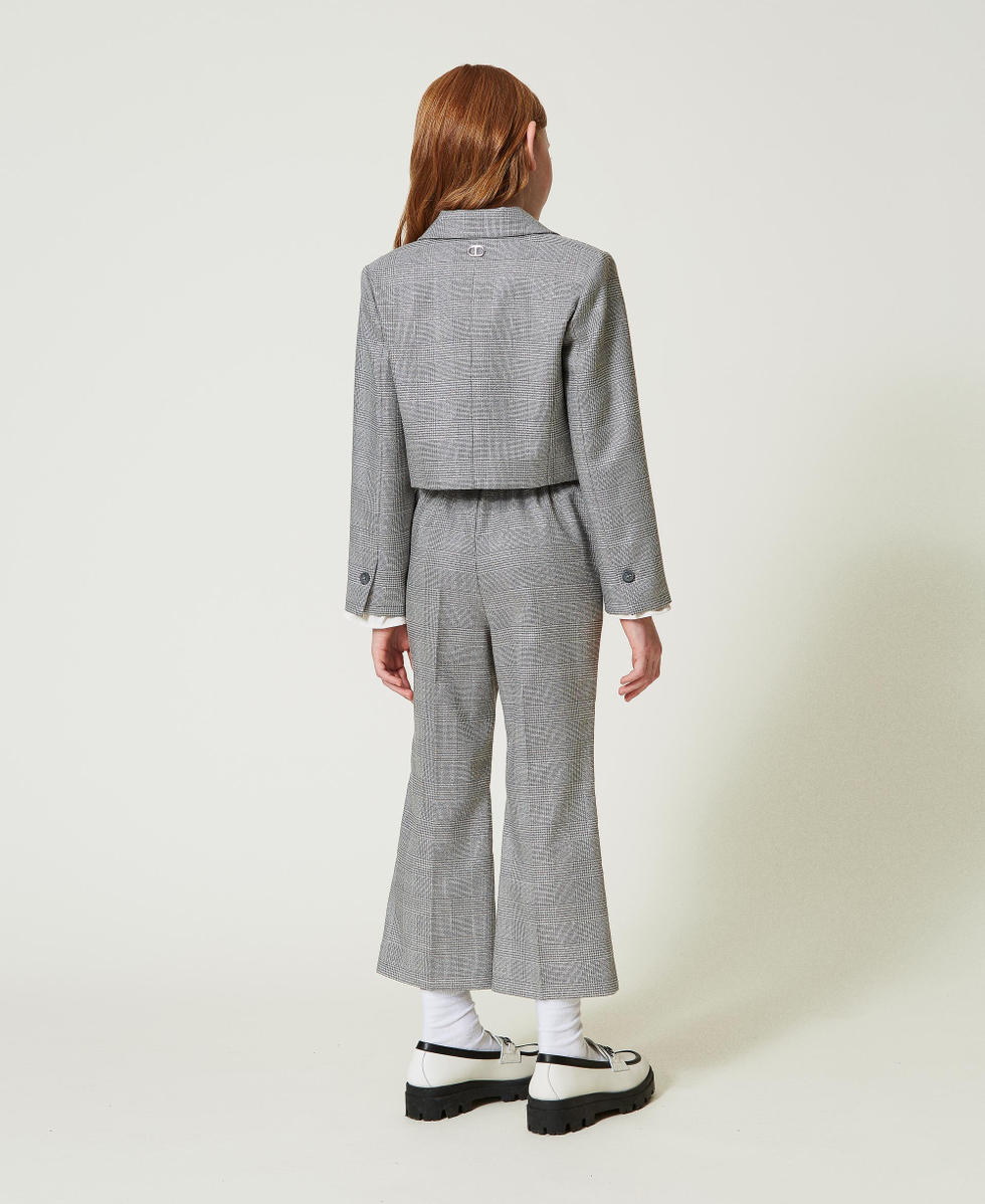Flared Glen plaid trousers