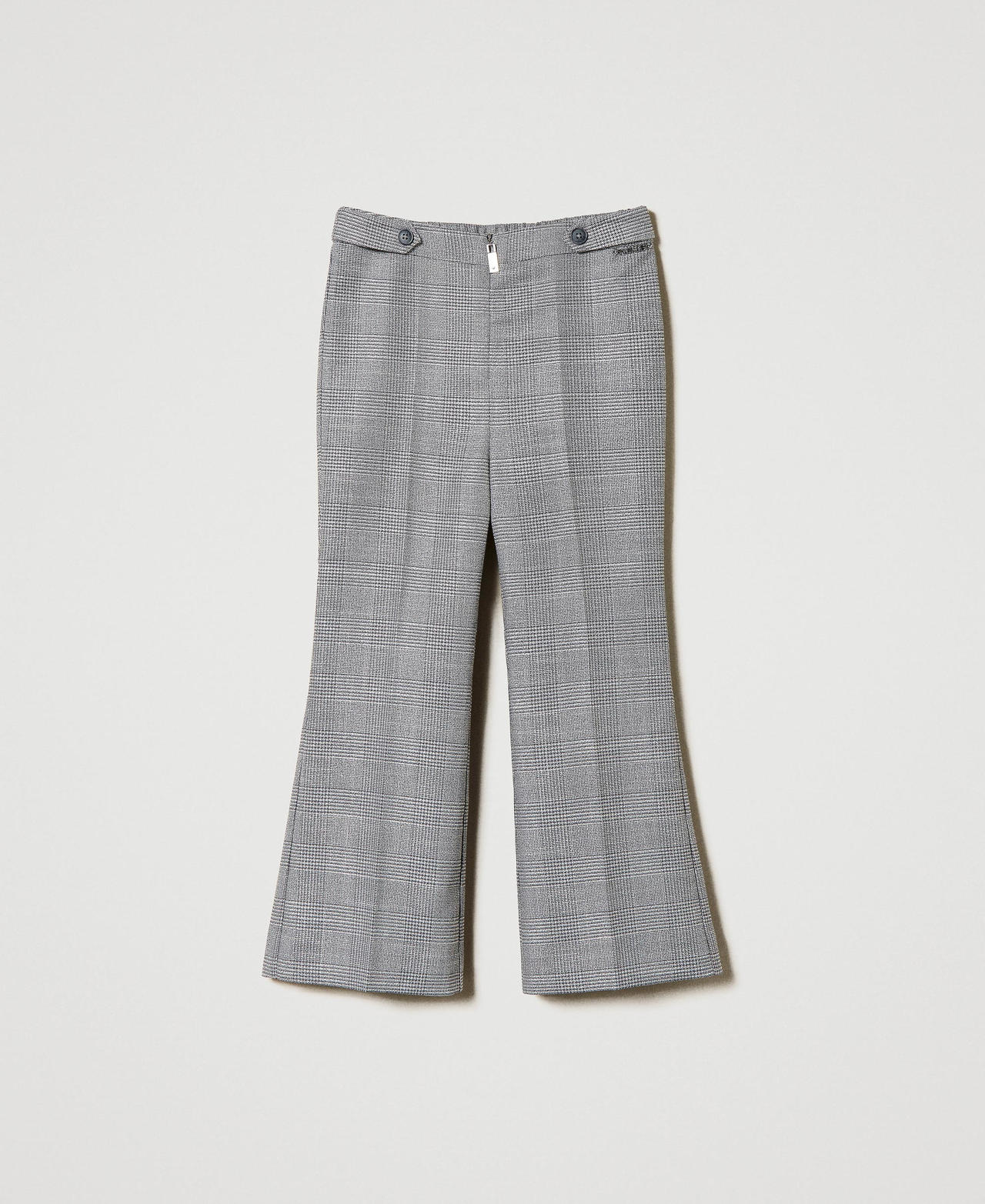 Scee by twin set Pantaloni flare in principe di Galles