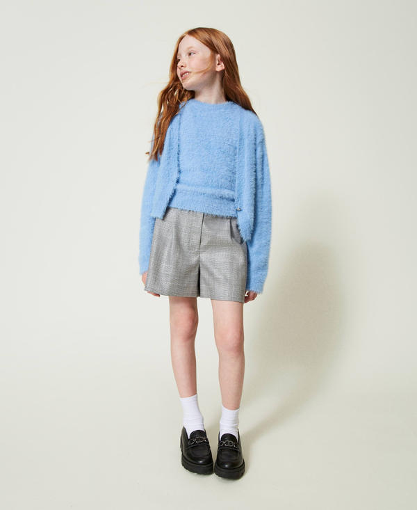 Shorts mit Prince-of-Wales-Muster