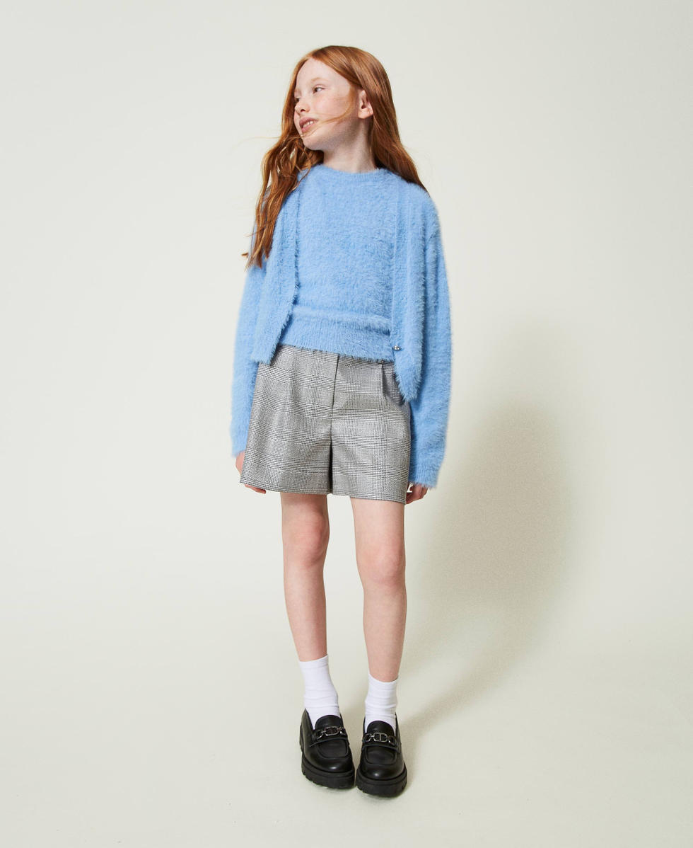 Short en prince de Galles Fille Gris TWINSET Milano
