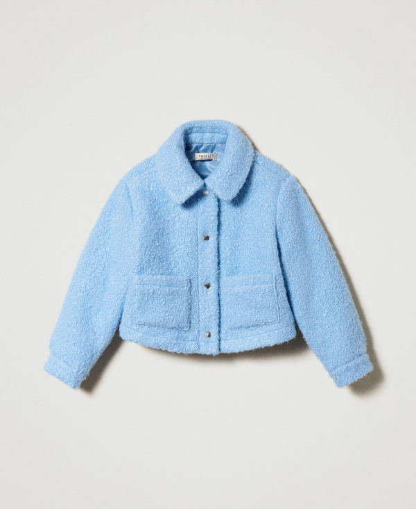 Kurzjacke aus Curly-Tuch