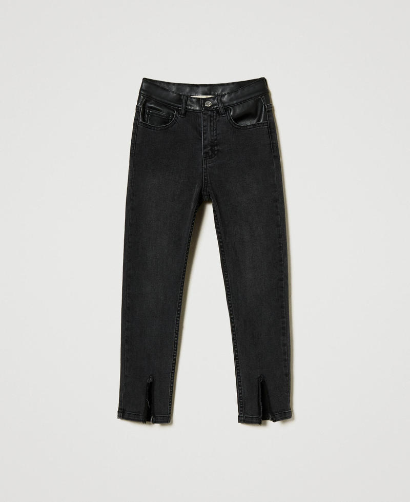 Skinny jeans with slits Old Black Denim Girl 242GJ2271_11835_S0
