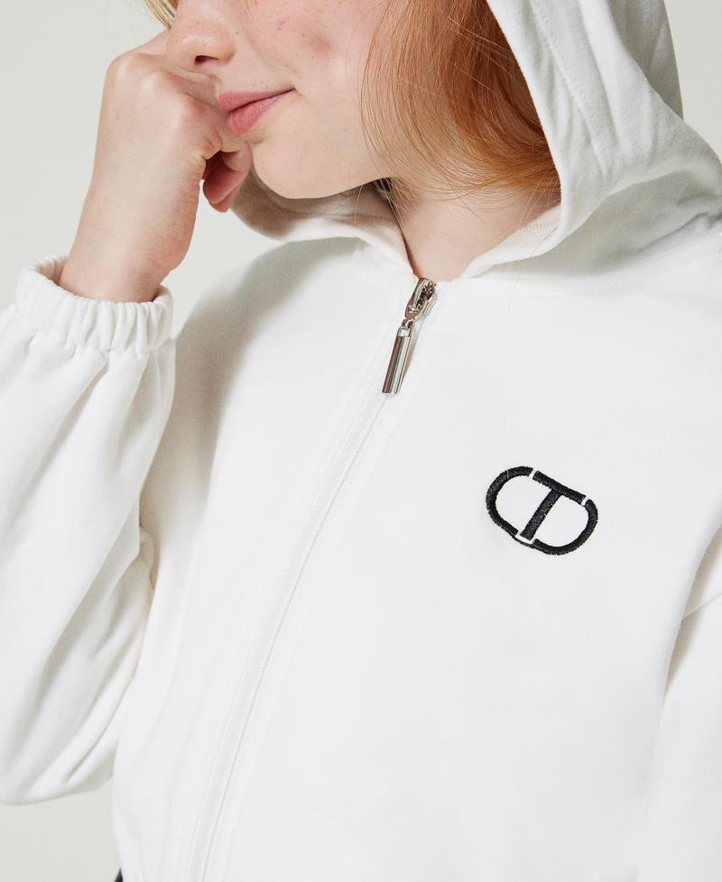 Hoodie with Oval T embroidery Off White Girl 242GJ2331_00526_04