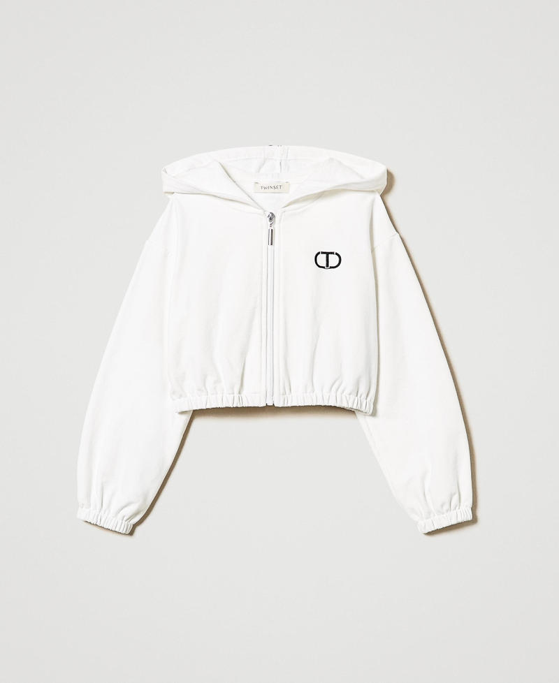 Hoodie with Oval T embroidery Off White Girl 242GJ2331_00526_S0