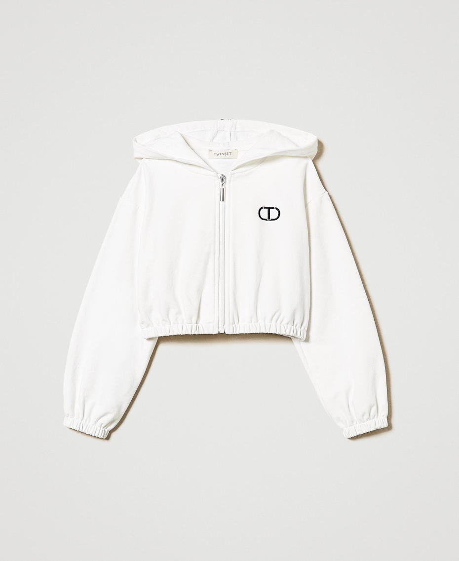 Hoodie with Oval T embroidery Off White Girl 242GJ2331_00526_S0