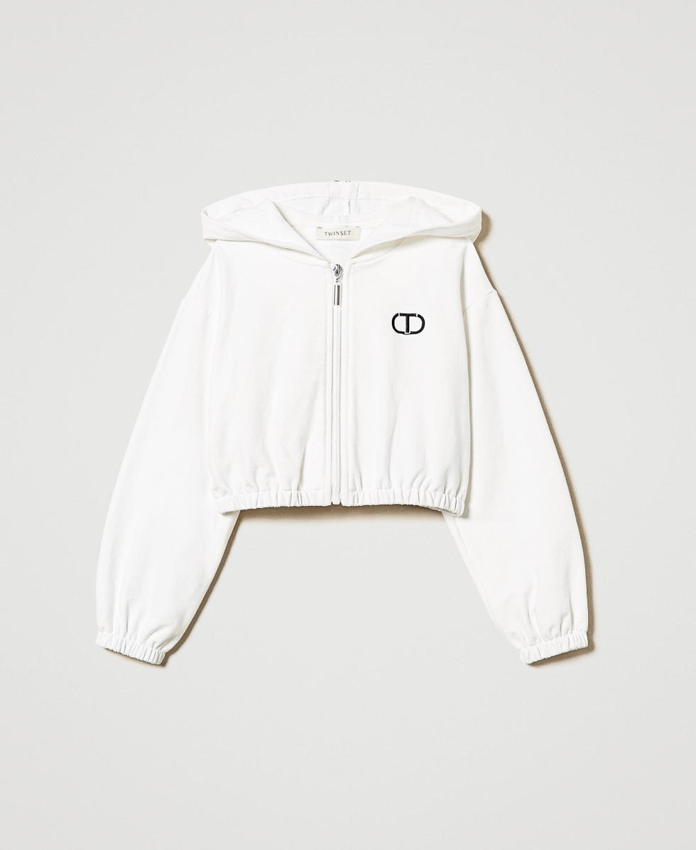 Hoodie with Oval T embroidery Off White Girl 242GJ2331_00526_S0