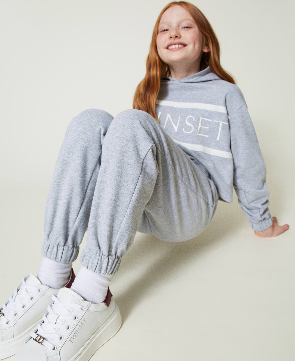 Pantalon de jogging en molleton Fille Gris TWINSET Milano