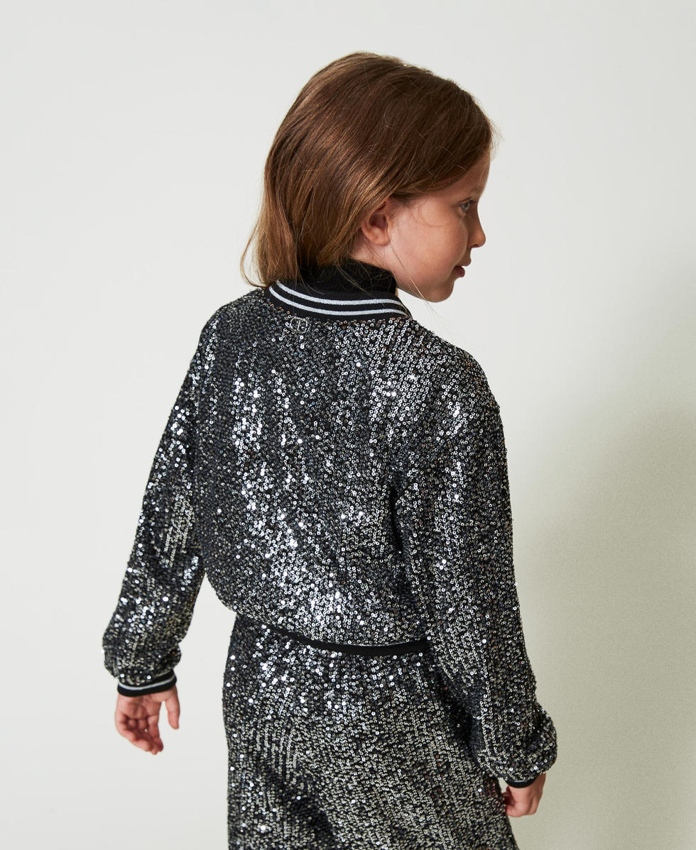 Bomberjacke mit Alloverpailletten