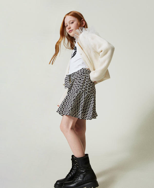 Hosenrock aus Cr&ecirc;pe de Chine mit Print