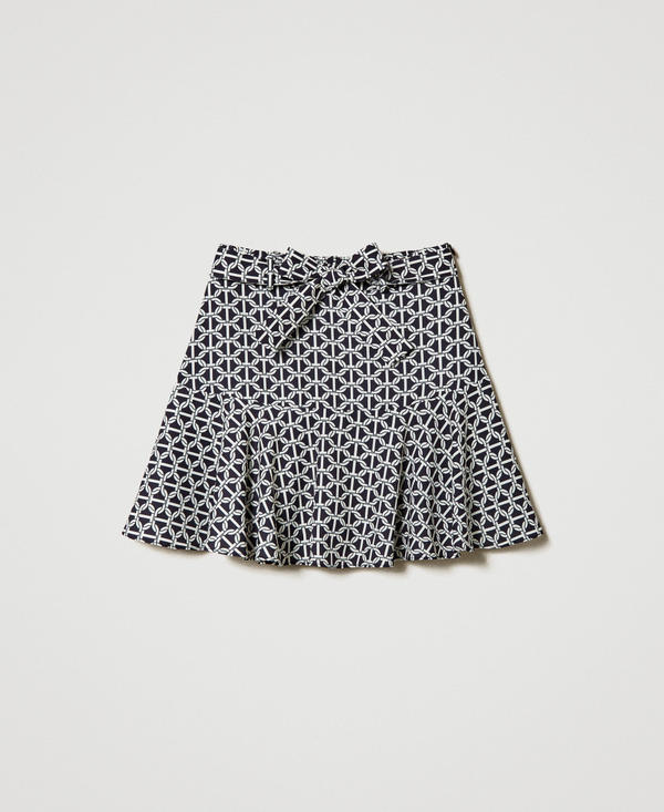 Hosenrock aus Cr&ecirc;pe de Chine mit Print