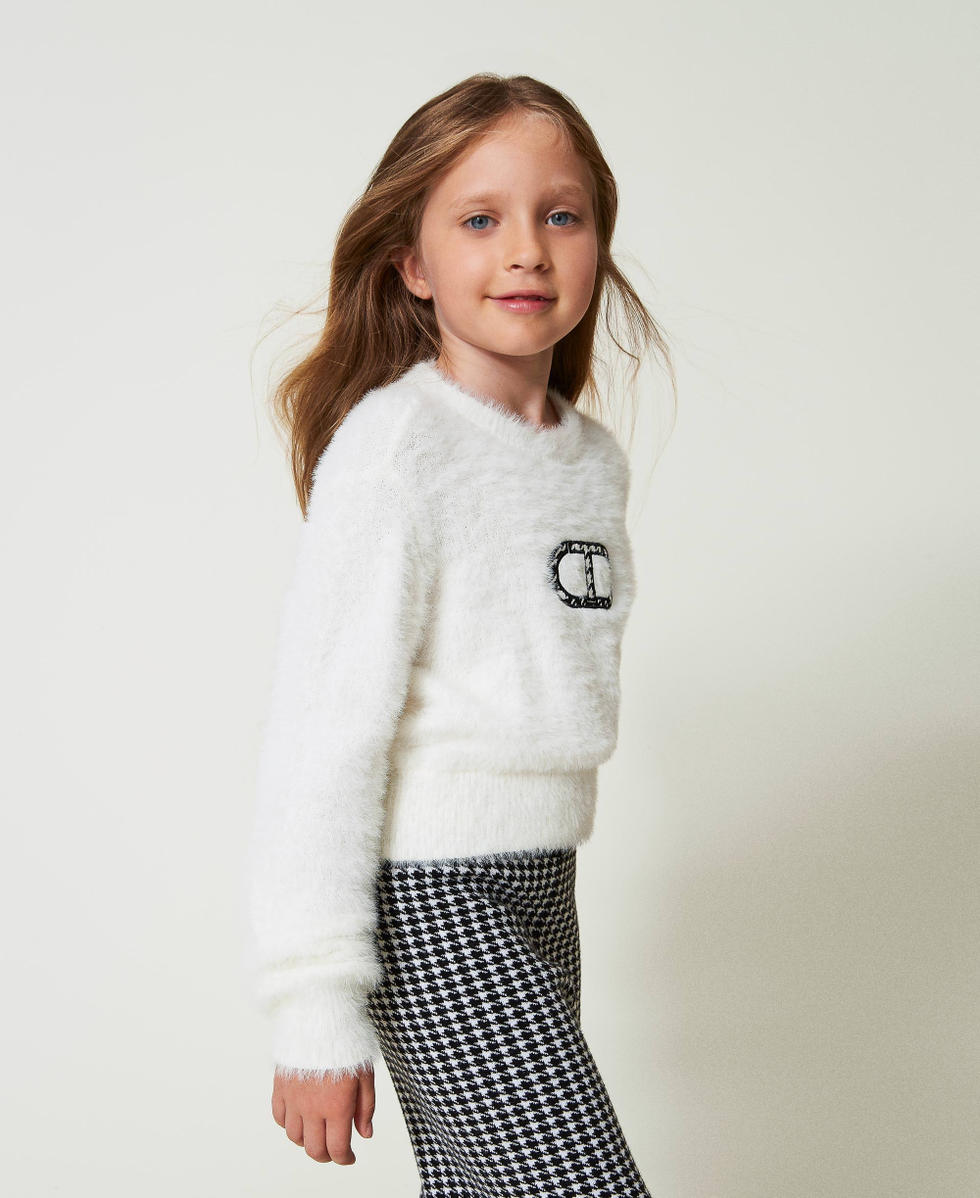 White faux fur jumper cheap