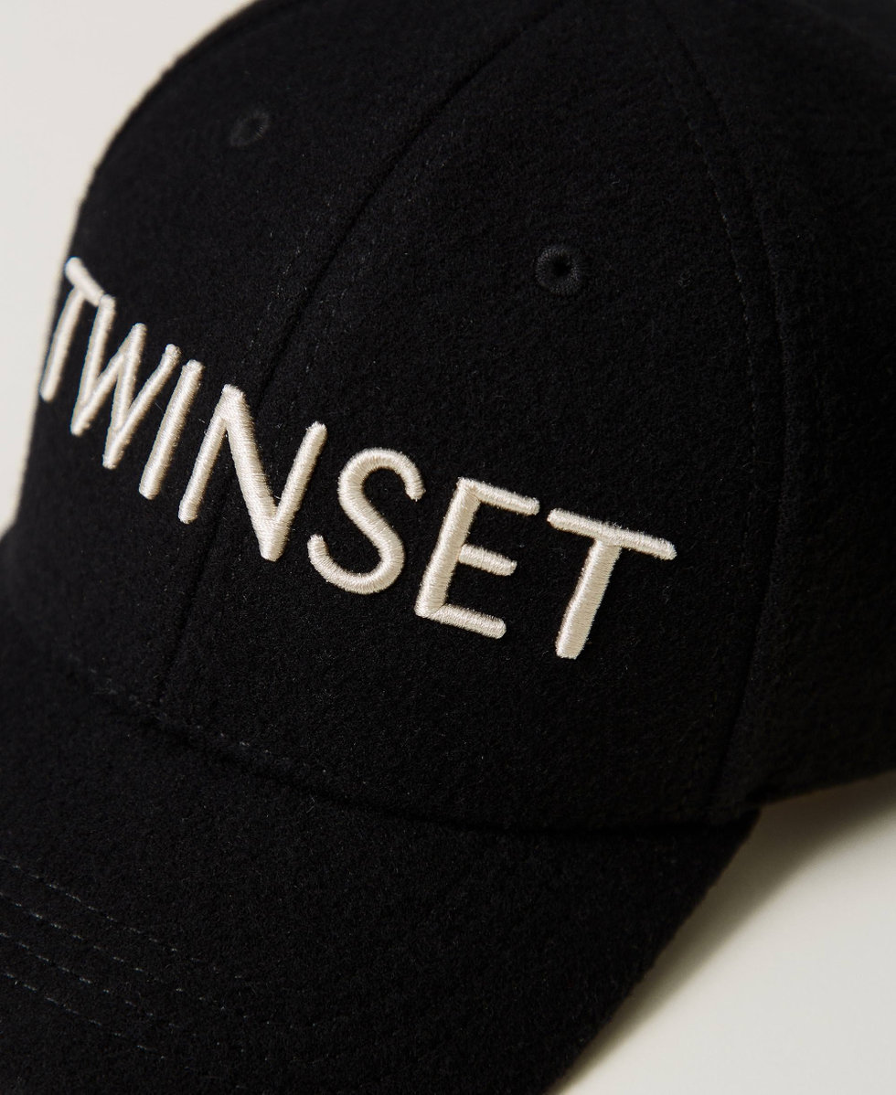 Casquette de baseball en drap avec logo Noir Fille 242GJ501K_00006_02