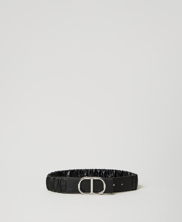 Elasticated belt with Oval T buckle