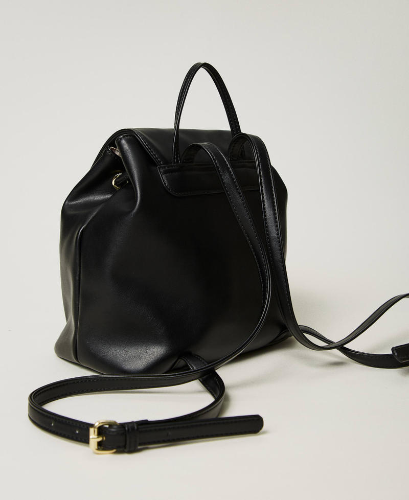 TWINSET バッグ Backpack with pocket and Oval T Girl, Black | TWINSET Milano