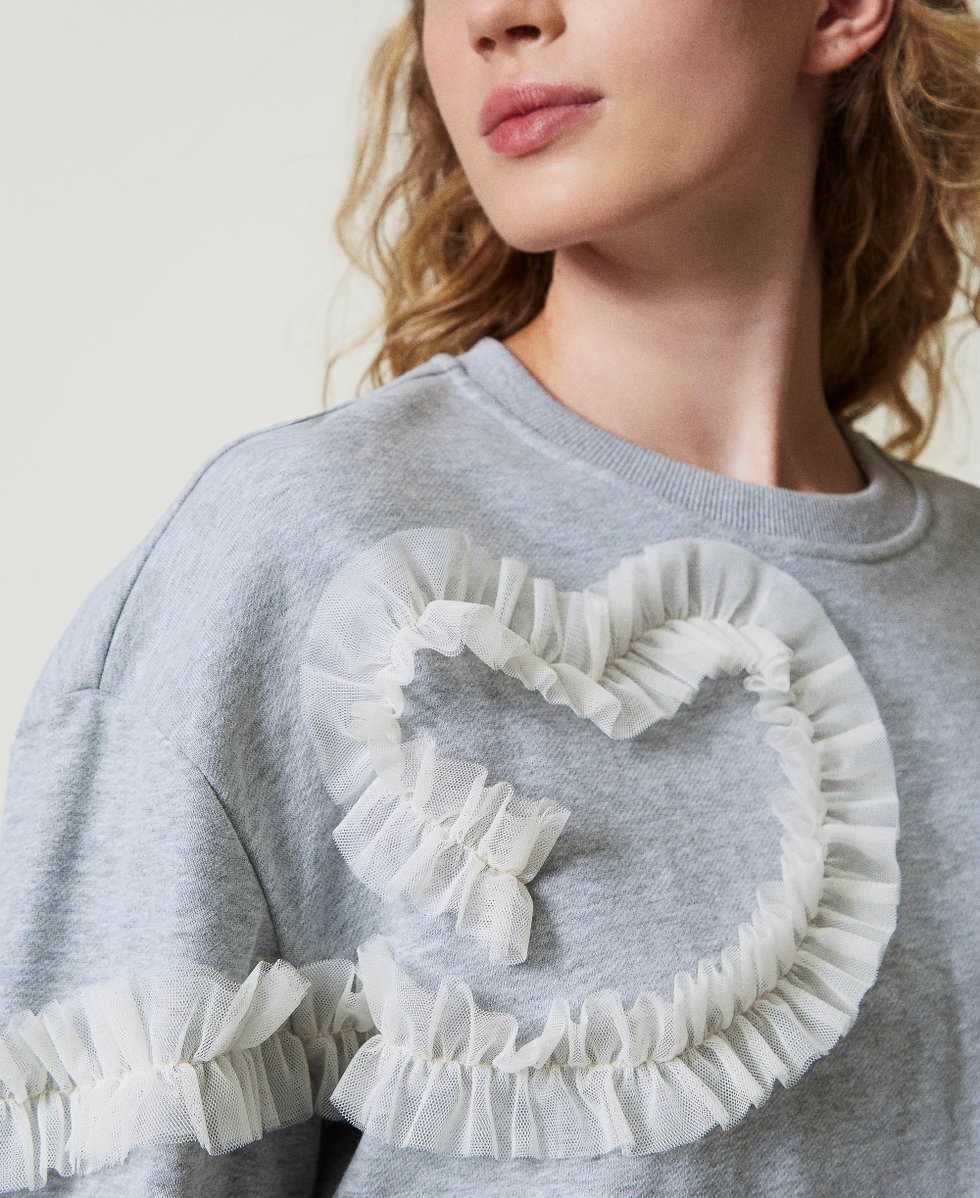 Treat Girl's tulle frill jersey(gray) | Treat ü