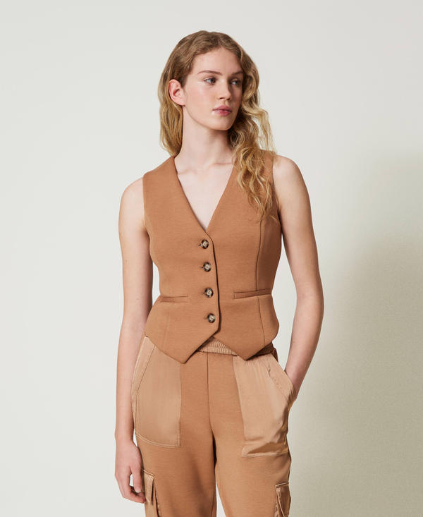 Scuba fabric waistcoat