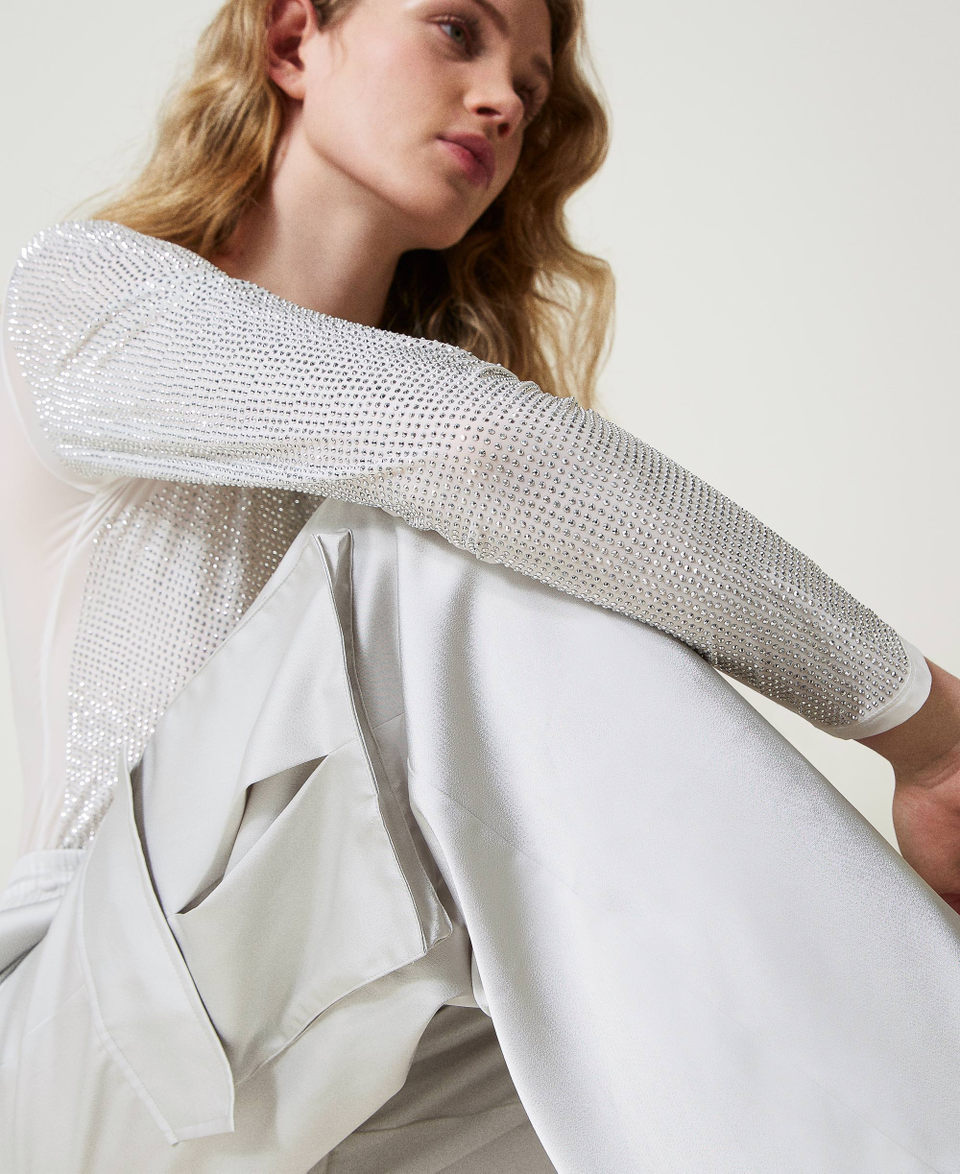 Twin Set Pantaloni cargo in raso