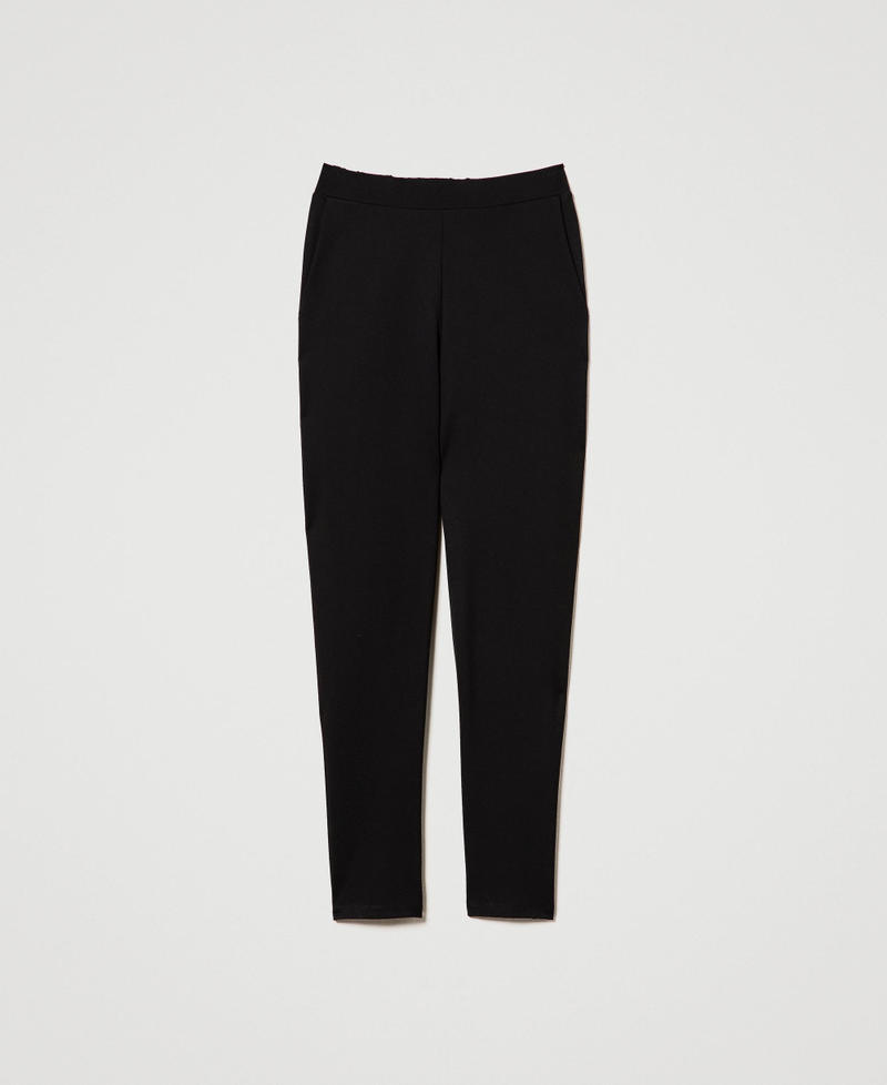 Cigarette trousers with elastic Black Woman 242LI2MDD_00006_0S