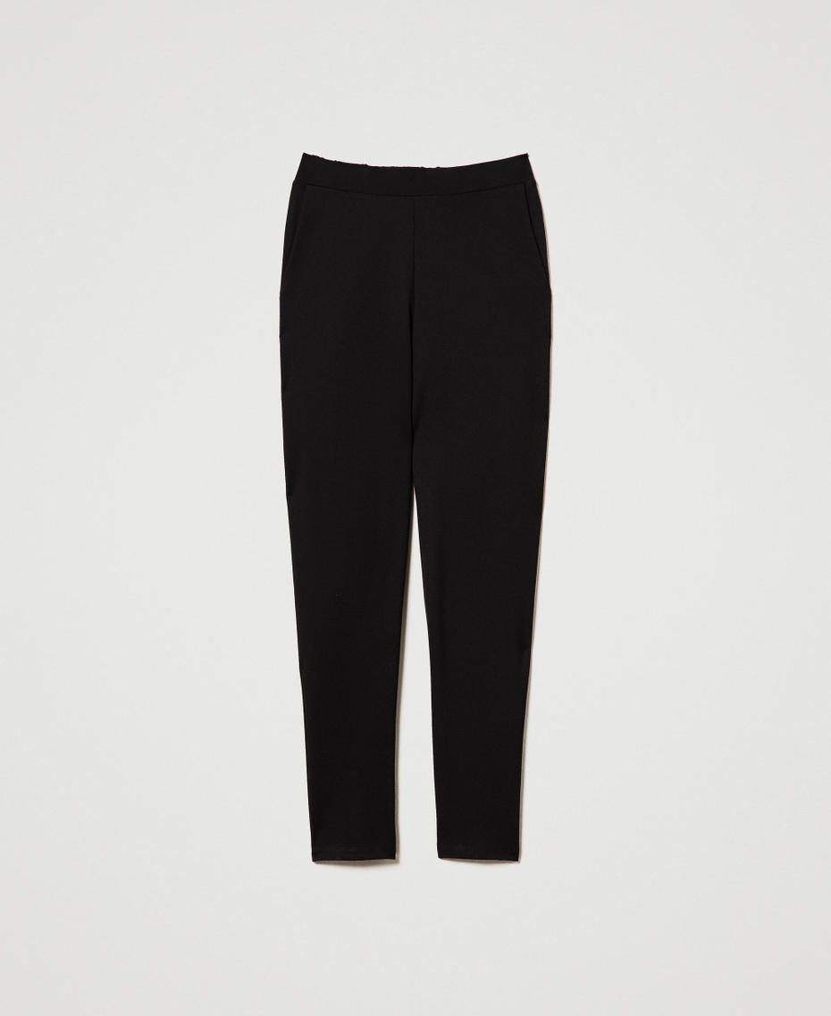 Cigarette trousers with elastic Black Woman 242LI2MDD_00006_S0