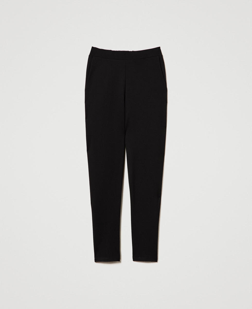 Cigarette trousers with elastic Black Woman 242LI2MDD_00006_S0