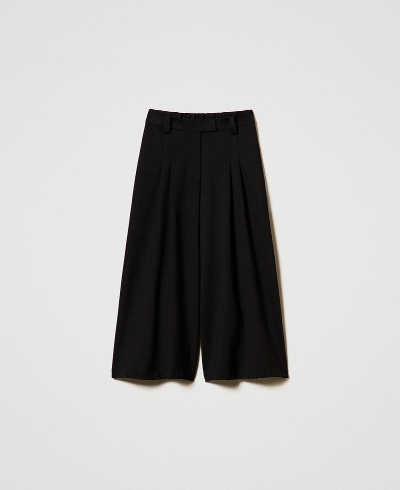 High waist cropped trousers Black Woman 242LI2MEE_00006_S0