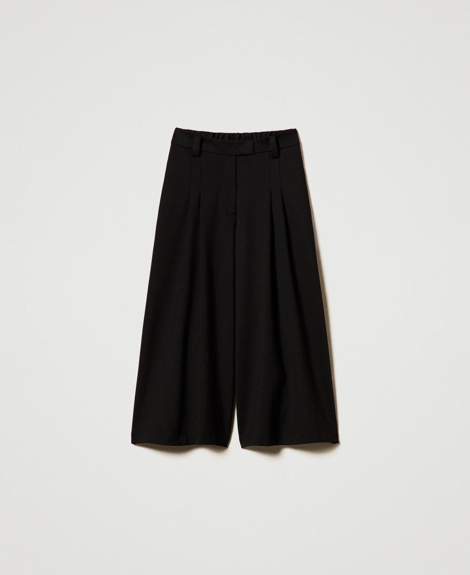 High waist cropped trousers Black Woman 242LI2MEE_00006_S0