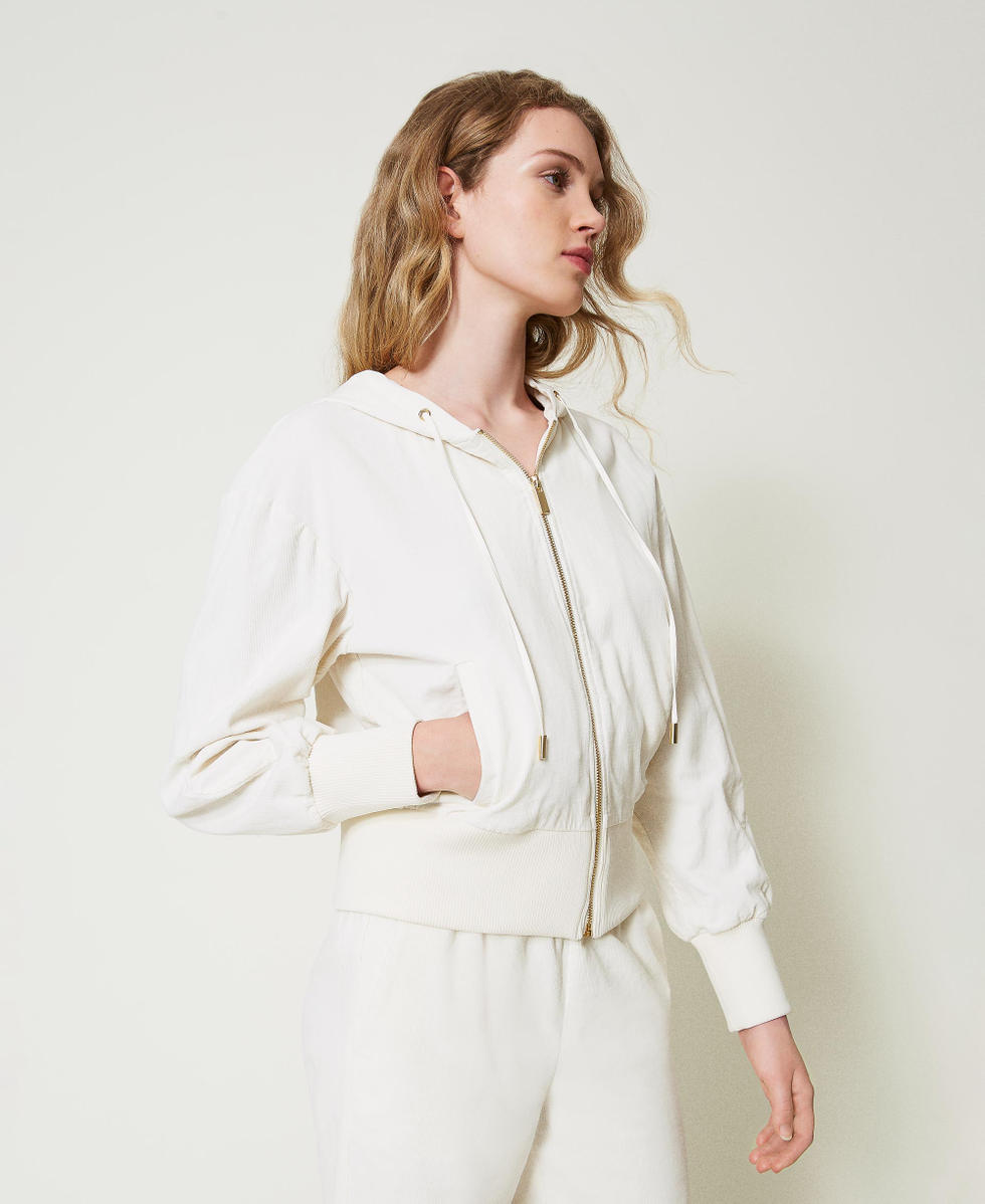 White velvet hoodie discount