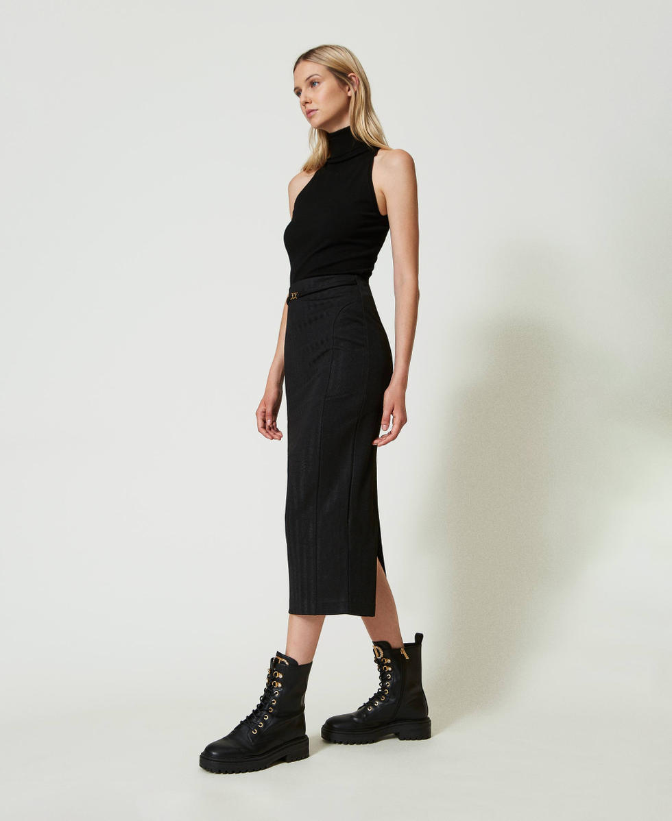 Jupe en scuba jacquard