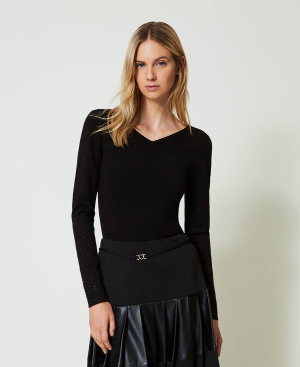 Pull avec strass dégradés
