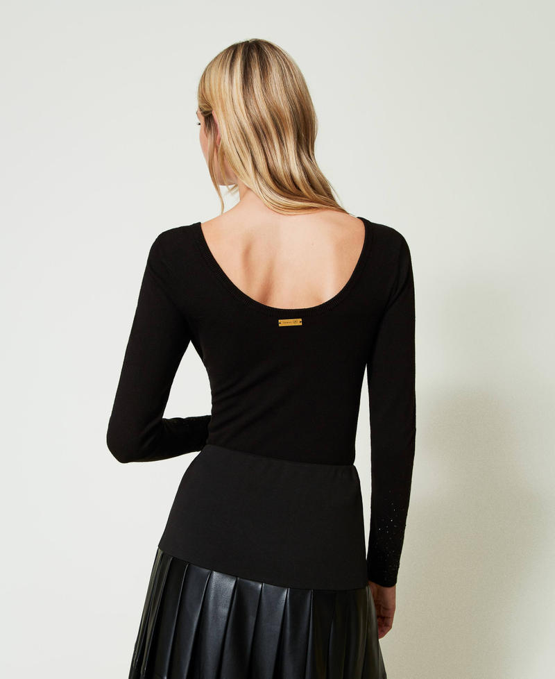 Maglia con strass in dégradé