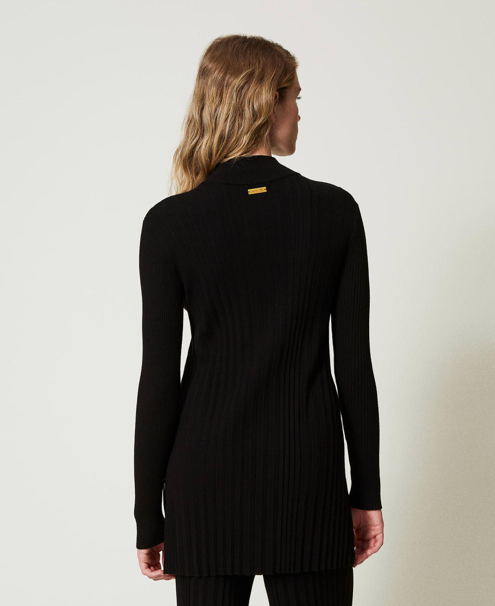 Maxi maglia plisse con bottoni Donna Nero TWINSET Milano