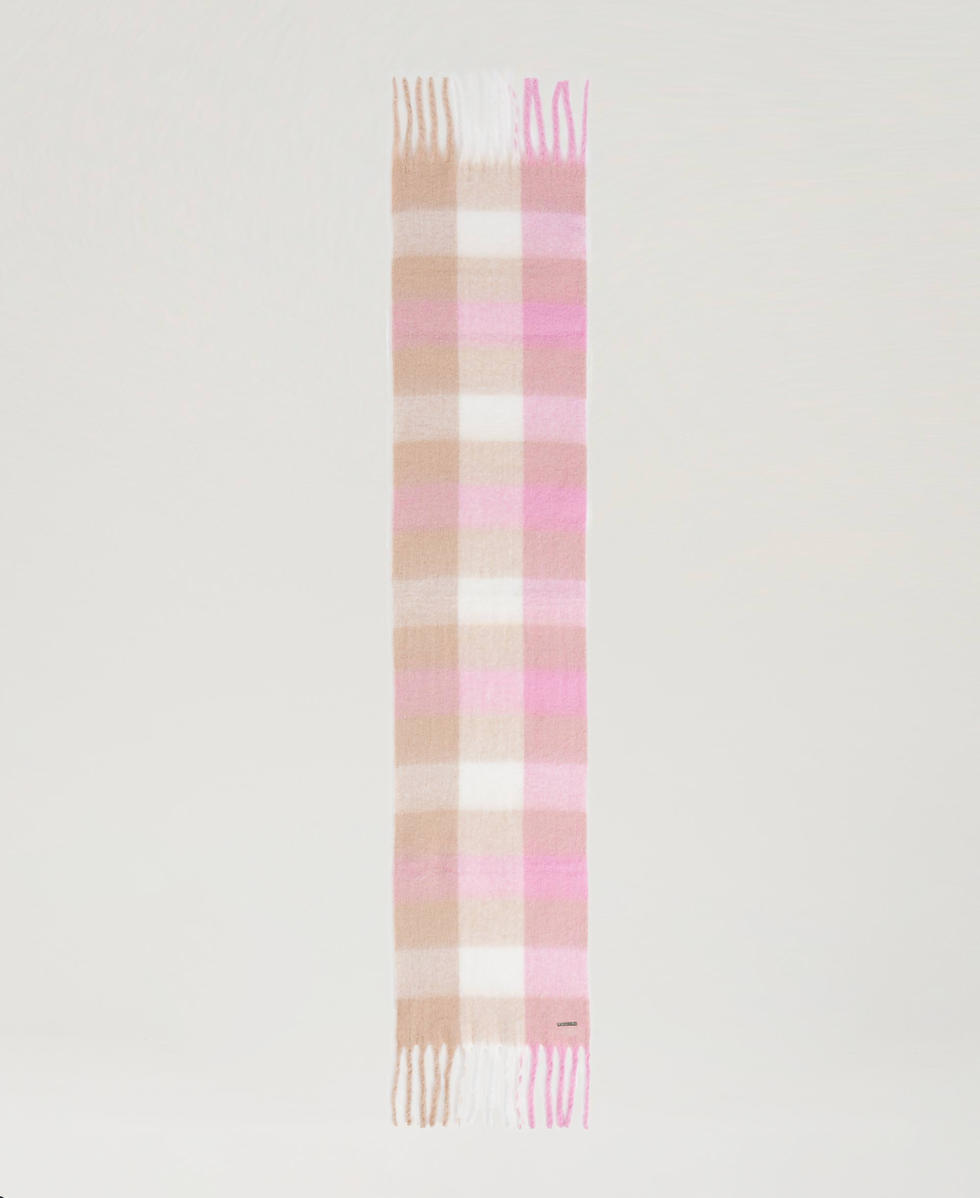 &Eacute;tole en drap jacquard Multicolore Carreau Les Beiges/Rose &laquo;&thinsp;Prism Pink&thinsp;&raquo; Femme 242LI4AFF_11844_05
