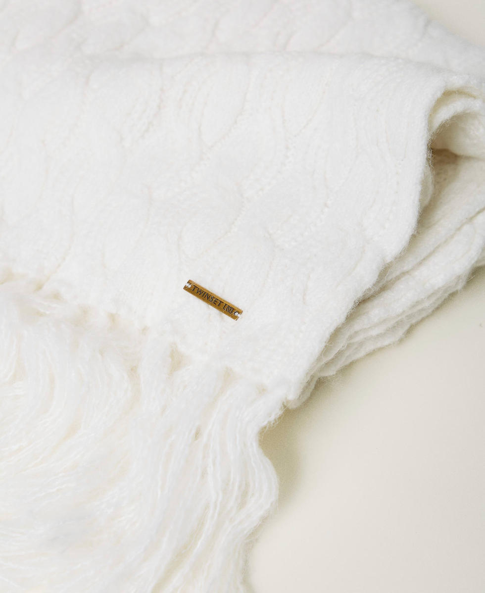&Eacute;charpe en maille torsad&eacute;e Nacre Femme 242LI4AKK_00059_02