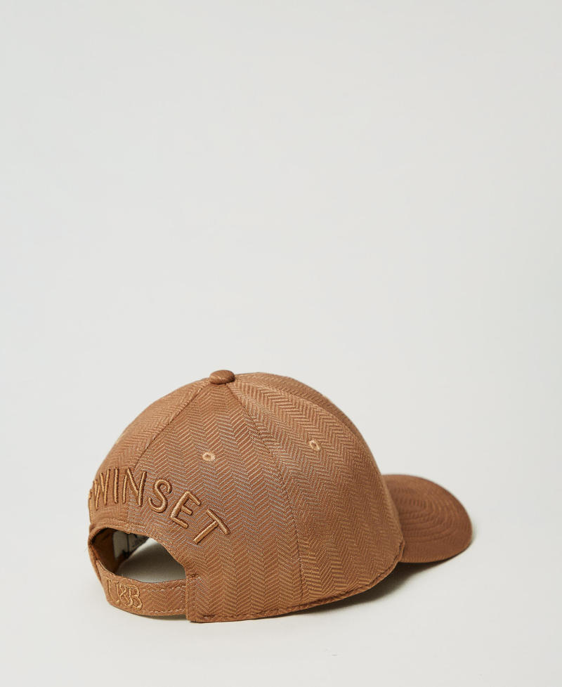 Scuba fabric baseball cap Caramel Camel Woman 242LI4AVV_11718_02