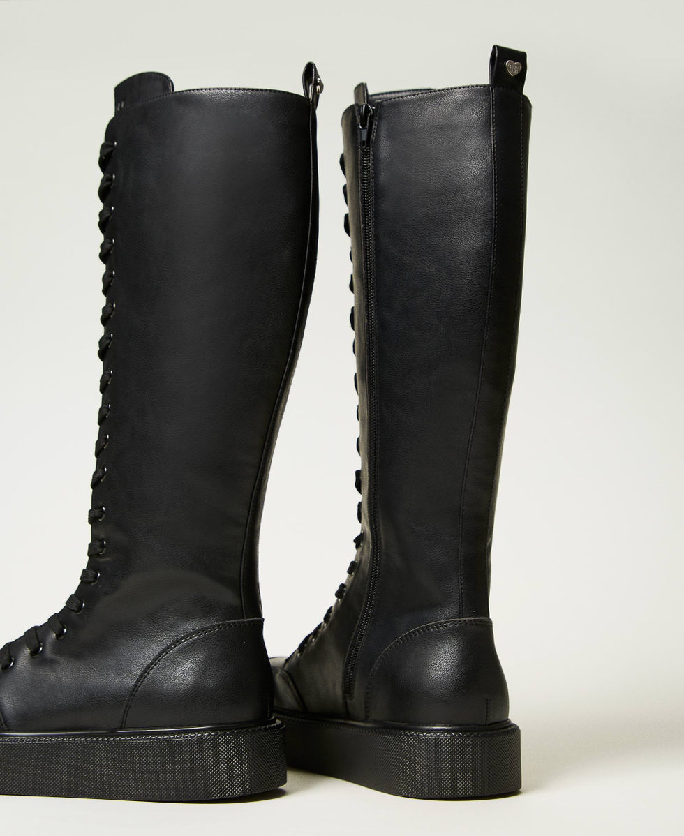 Sneakers alte stringate Donna Nero TWINSET Milano