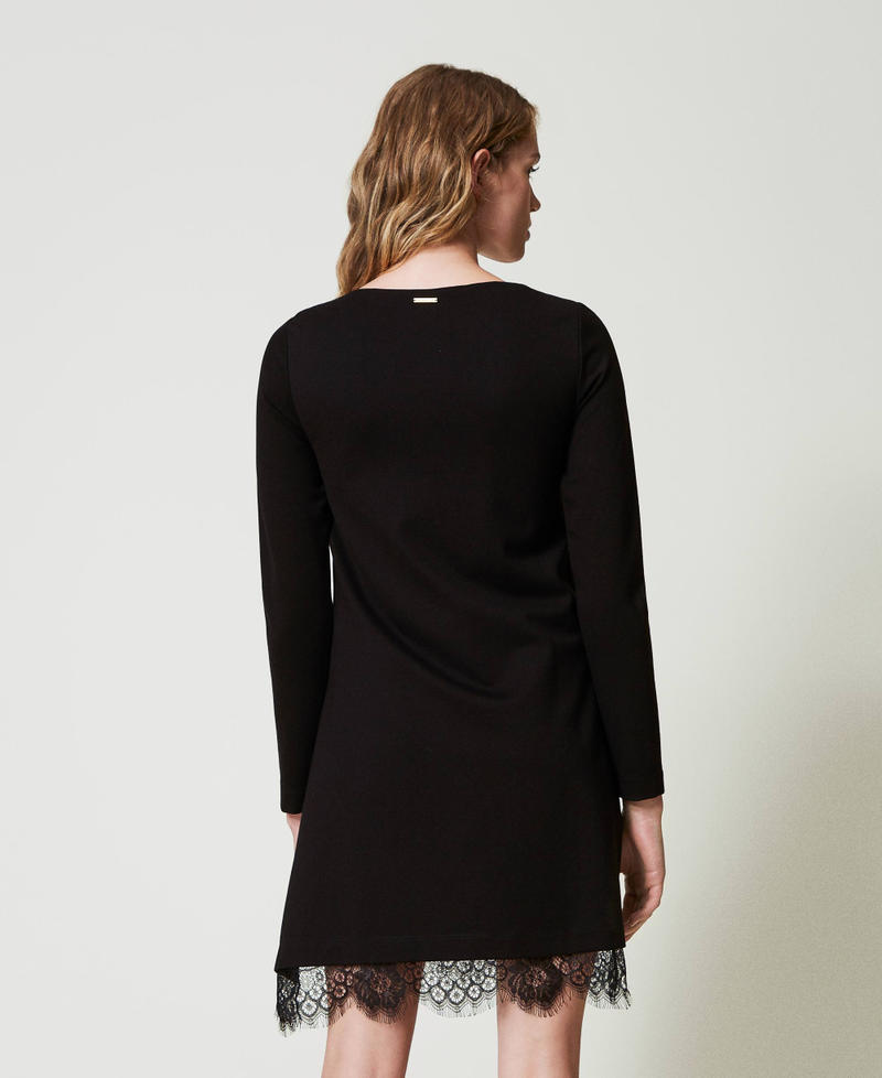 Abito corto con pizzo Nero Donna 242LL2JBB_00006_03