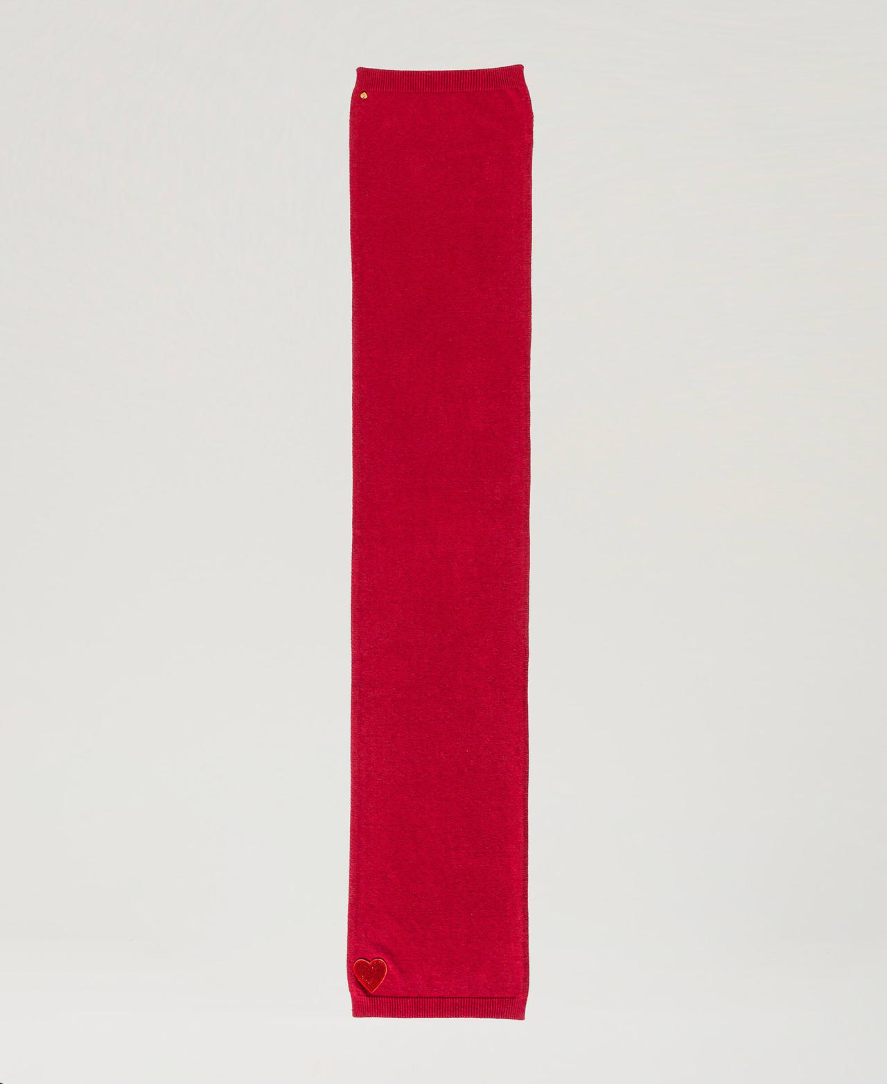 Sciarpa in maglia con patch a cuore