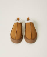 Chaussures mules avec fausse fourrure Camel Femme 242LLT010_00775_04