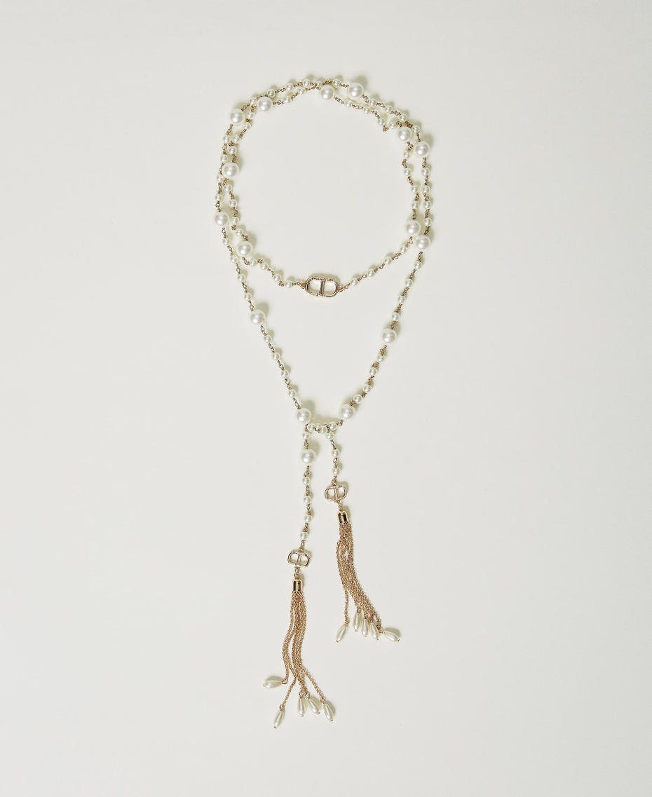 Adjustable necklace with tassels