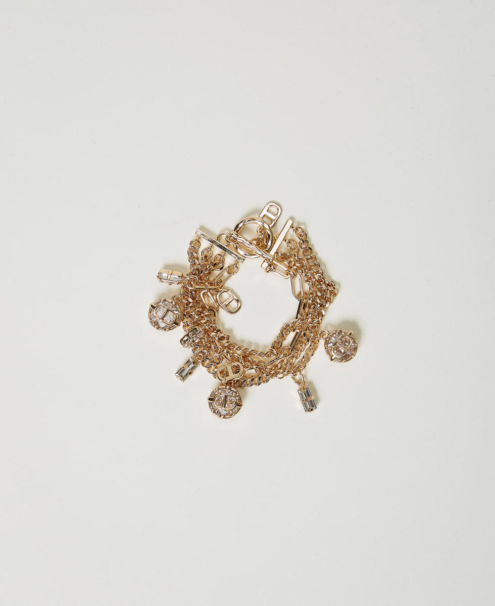 Multi-strand bracelet with pendants