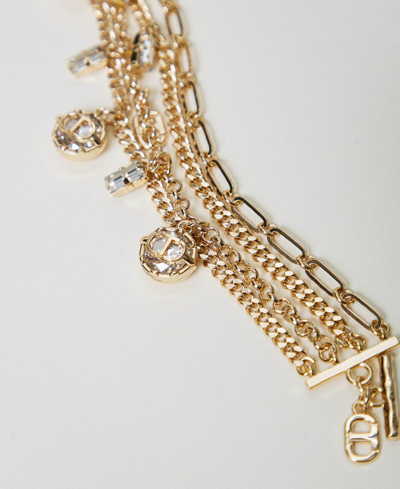 Multi-strand bracelet with pendants New Gold Woman 242TA4060_10630_02