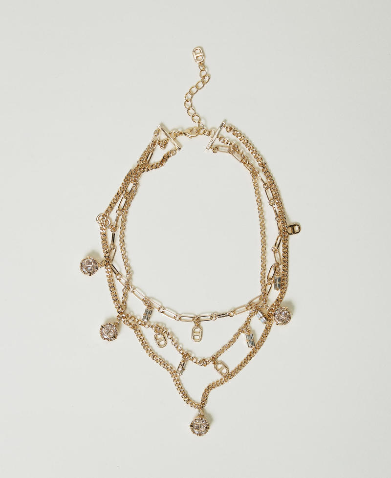 Collana multifilo con pendenti