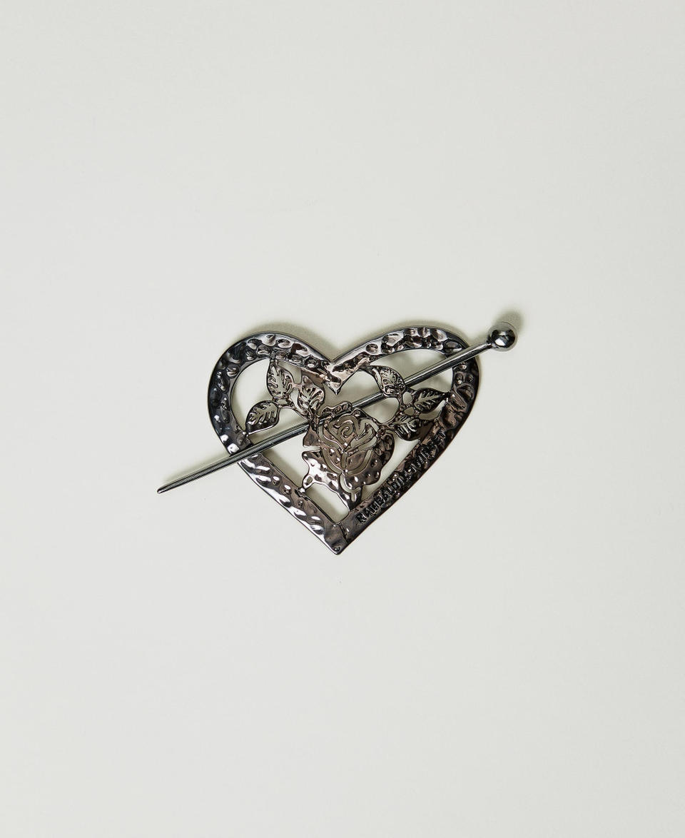 Twin Set Spilla a cuore con fiore
