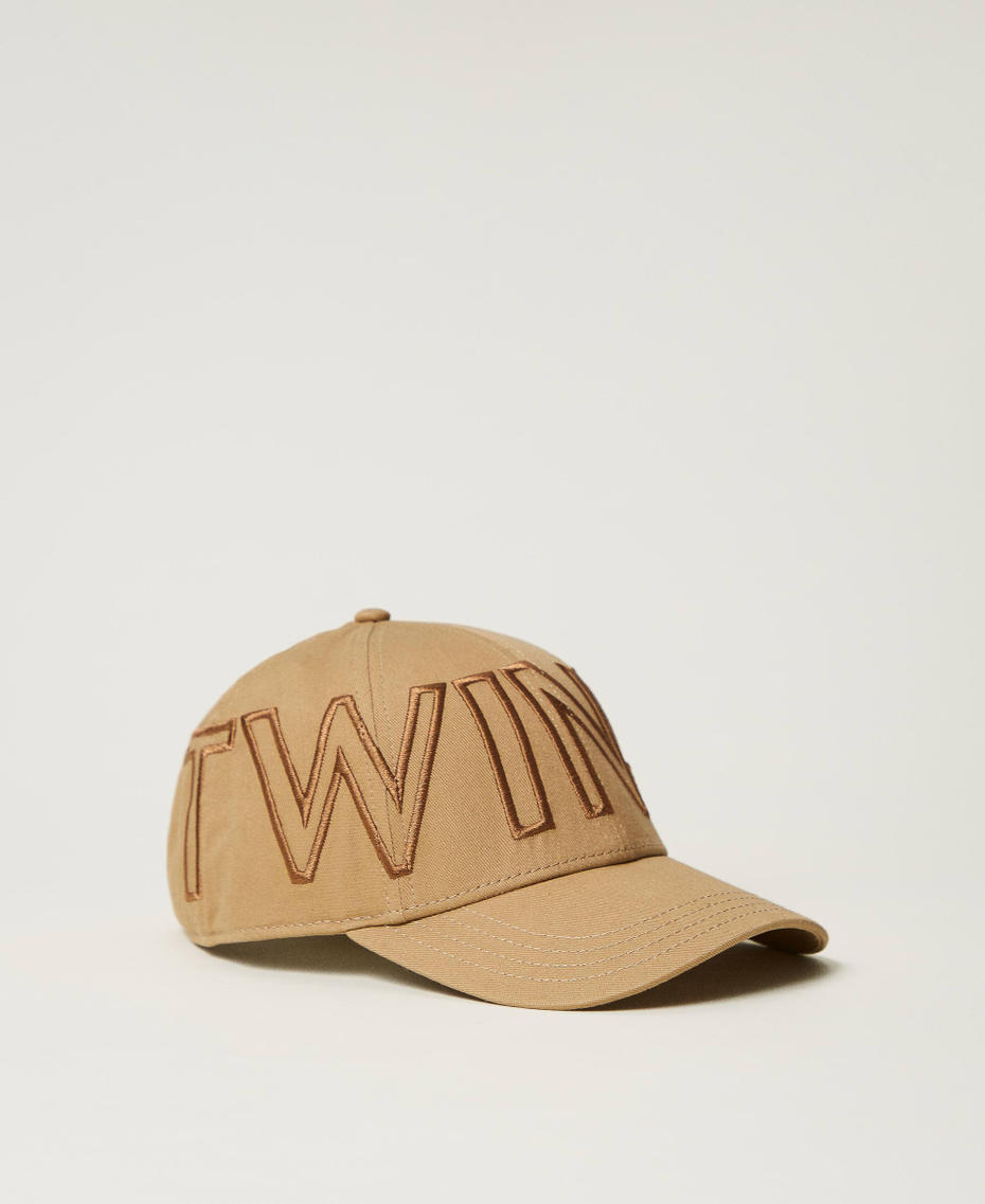 Baseball cap with maxi logo Sandy Brown Woman 242TA4350_11754_01