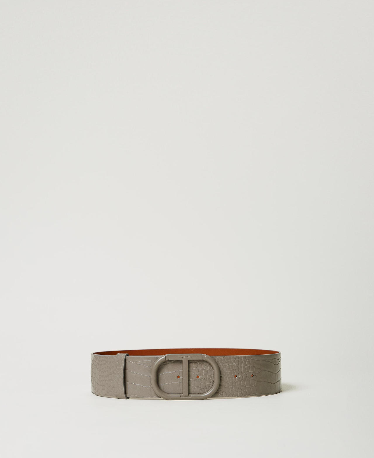 Croc print belt Grey Stone Woman 242TA4400_00158_01